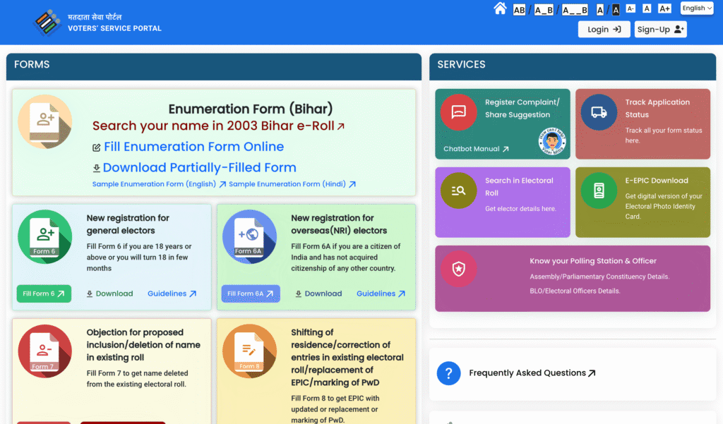 Bihar Voter Enumeration 2025
